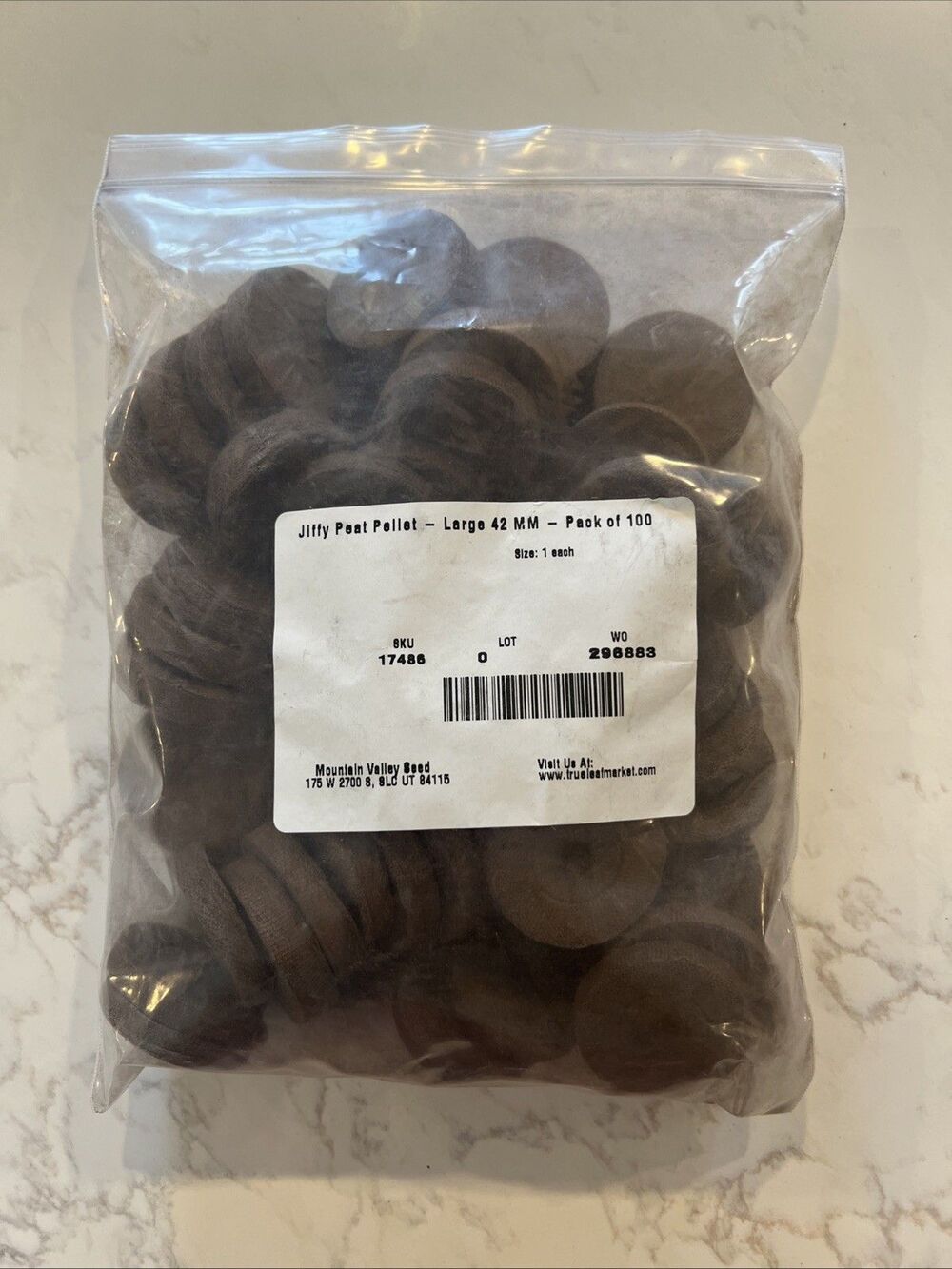 Jiffy Peat Pellets 42mm 100ct for Growing, Seed Starting Pack